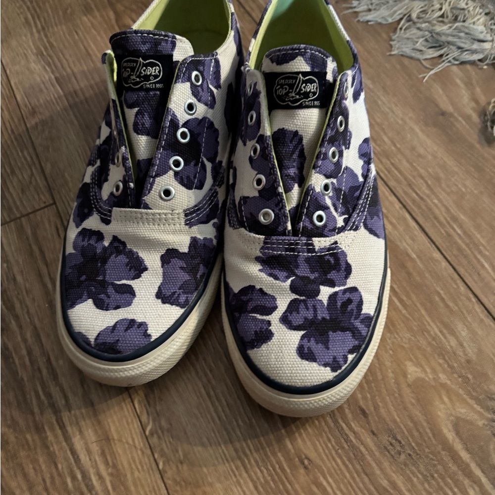 Milly Purple Floral Athletic Shoes